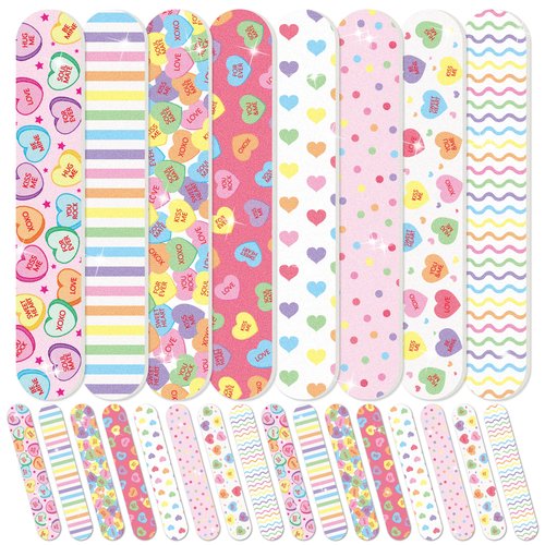 H1vojoxo Happy Wedding Party Nail Files - 48pcs Conversation Heart Double Sided Emery Boards Wedding Party Nail Files Favor Wedding Bridesmaid Gift for Employee Coworkers Appreciation Teacher Staff