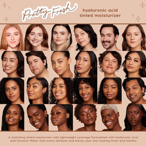 ColourPop Pretty Fresh Tinted Moisturizer - Hydrating Skin Tint with Hyaluronic Acid - Light 6W (1.45 oz)