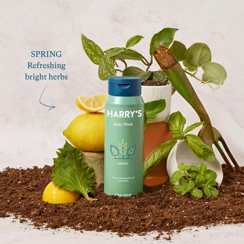 Harry's Body Wash Shower Gel for Men - Spring Scent - (3 Pack) 16 fl oz - Cleanses Skin During the Shower - No Parabens, Sulfates, or Dyes