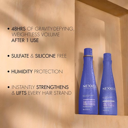 Nexxus Hy-Volume Conditioner - Weightless Lift with Collagen & Hyaluronic Acid for Flat Hair | 13.5 Fl Oz