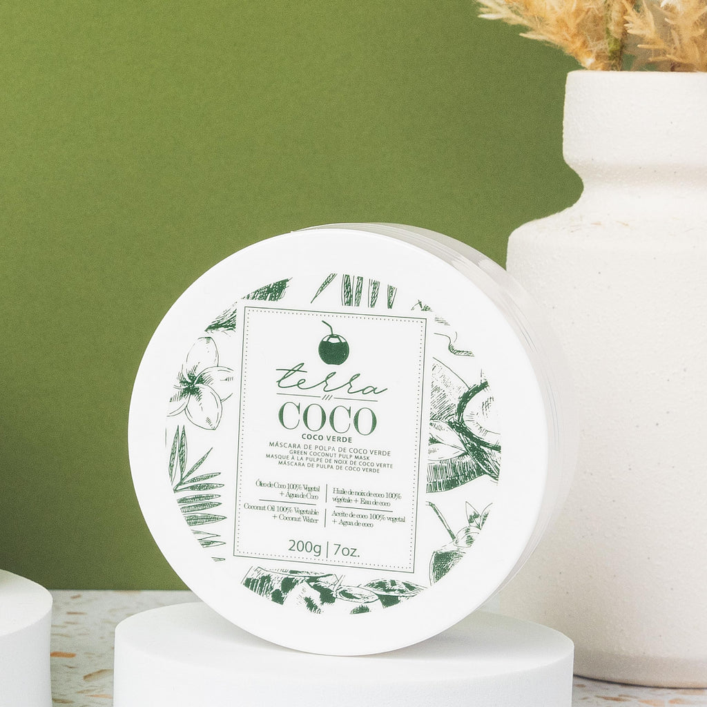 YBERA PARIS Terra Coco Verde Mask | Vegan | Moisturizes and Nourishes | Ideal for Extremely Dry and Worn Hair Damaged by Sun or Chemicals| Removes Dead Cells | Acts as a Sunscreen | 7.0 oz