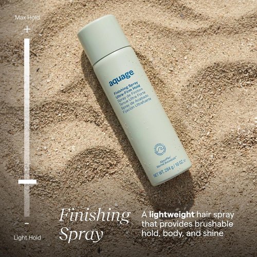 Aquage Finishing Hair Spray - Volumizing & Flexible Hold for Shine | Professional Styling (6 oz)