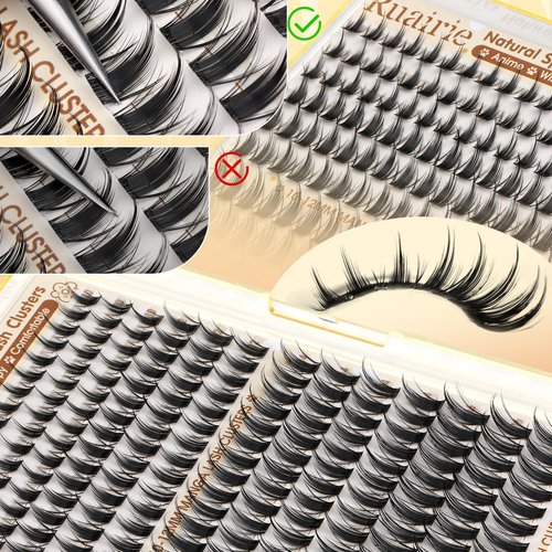 Manga Lash Clusters Fairy Eyelash Clusters Natural Cluster Eyelash Extensions Wispy 10-16mm Lashes Clusters C-Curly Anime Lashes 208pcs Spiky Eyelashes Clusters by Ruairie