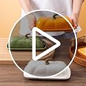 Orange Pumpkin Ceramic Butter Dish with Lid - Fall Kitchen Decor - Variation of THIS listing
