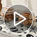 Halloween Pumpkin Glass Jars with Lid - Candy Storage & Decor - 2 Pack
