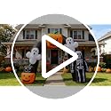 8FT Halloween Inflatable Archway with Ghosts Pumpkins & LED Lights - Yard Decor