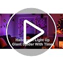 Giant Halloween Spider Lights with Timer - 82 LED Waterproof Outdoor Decor - 1 Pack