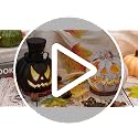 Black Light Up Halloween Fake Pumpkins - Jack-O’-Lantern Decor, 4.9 Inch