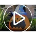 6FT Inflatable Wizard Pumpkin and Cat Halloween Yard Decorations with LED Lights