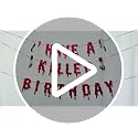 Halloween Birthday Banner with Red Glitter Dripping Blood Design - Spooky Wall Decor