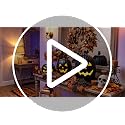 Black Halloween Jack O Lantern Decoration Set with LED Lights - 3 Pcs