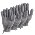 CLEEDY Bath Exfoliating Gloves - 2 Pairs of Lengthened and Large Scrubbing Gloves for Shower, Spa, and Massage - Perfect for Exfoliating Body, Face, Hands, and Feet(2 paris gary)