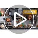 Halloween Skeleton Cupcake Stand 3 Tier Tower Cardboard Dessert Display - Skeleton Variation