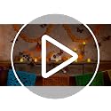 Day of the Dead Decoration Set with Marigolds Butterflies Candles Banner - Dark Orange & Yellow
