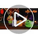 Halloween Inflatable Outdoor Decoration Set - 8.5ft Pumpkin & Black Cat Scene