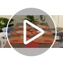 FunWheat Pumpkin Orange Braided Placemats Set of 4 - 15 Inch Washable Non-Slip Table Mats for Fall Decor