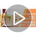 Gold Glitter Plastic Cups - 100 Pack, 9 oz Disposable Party Cups