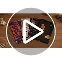Halloween Round Tablecloth 84 Inch Ghost Pattern - 3 Pack Fall Plastic Cover for Parties