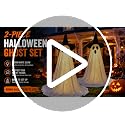 Standing Ghost Halloween Decorations 2 Pack - 5FT Lighted Spooky Outdoor Ghosts with Remote