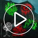 Outdoor Halloween Projector Lights with Rotating Skull & Ghost Patterns - Waterproof LED Decor