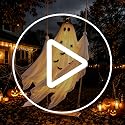 Light Up Halloween Ghost on Swing – 5FT Outdoor Decor with Remote & 8 Modes