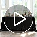 Black 70-Inch Round Sequin Tablecloth - Elegant Party Decor