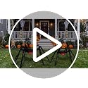 Giant Black Spider Family Set - 8Ft, 5Ft & 3Ft Halloween Decorations with Glowing Eyes