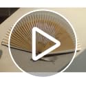 Handheld Silk Folding Fan with Bamboo Frame - White Peony, 8.66 Inch, Chinese & Japanese Style, Party & Wedding Prop