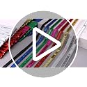 Green Sequin Ribbon Trim - 10 Yards Glitter Braid for Sewing & Crafts