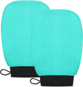 Valitic Exfoliating Glove Body Scrubber - Korean Style Dead Skin Remover & Shower Exfoliator | Turquoise Pair