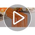 Orange Gold Table Runner 10ft Metallic Foil Sheer Gauze Decor - Variation of THIS listing
