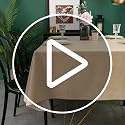 Vinyl Tablecloth with Flannel Backing - Champagne Waterproof & Stain-Resistant 60x102 Inches