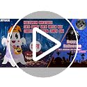 5FT Halloween Inflatable Ghost with Witch Hat and Pumpkin Candy Can with LED Light