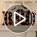 Halloween Decorations-3 Marquee Light up Letters "BOO" Decorative Sign
