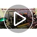 Halloween Cauldron Decorations Set with 12 Plastic & Metal Buckets for Party & Trick-or-Treating