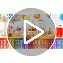Foil Fringe Tinsel Table Skirts 2 Pack Halloween Party Decorations - Black, Purple, Orange