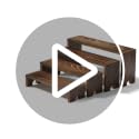 Black Wooden Tiered Display Risers Set - Stackable Farmhouse Dessert Stands, Food & Vendor Booth Decor, 2 Pack