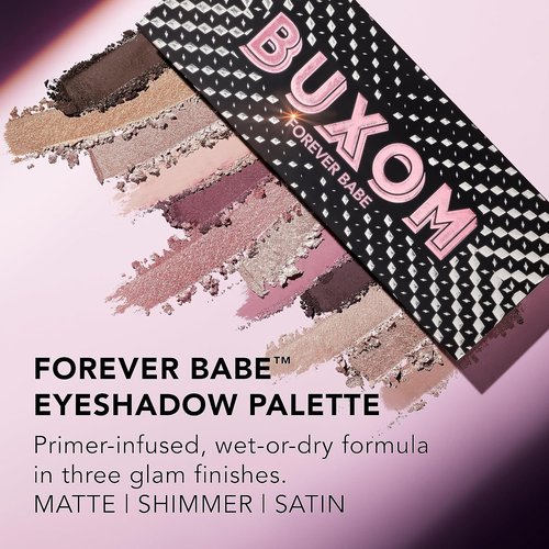 BUXOM Eyeshadow Palette - High-Pigment, Primer-Infused Shades for Long-Lasting Wear | Talc-Free & Cruelty-Free