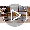 White Farmhouse 2-Tier Wooden Tray Stand - Rustic Kitchen Decor