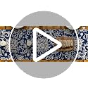 Blue Floral Paisley Table Runner - 13 x 90 Inch Spring Kitchen Decor
