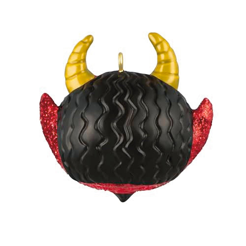 Darling Little Devil Halloween Ornament - Red Glitter, Gold Horns, Miniature Christmas Tree Decor - Variation 2026