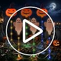 Outdoor Solar Ghost and Pumpkin Lights Set - 6pcs Halloween Pathway Decor with 3 Modes - Waterproof Landscape Lights, Orange Variation