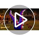 Halloween Inflatable Octopus Tentacles with 36 LED Lights for Yard & Garden Decor