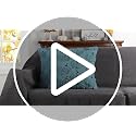 Light Blue Fall Pillow Covers 18x18 Set of 2 Decorative Pumpkin Accent