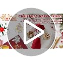 Set of 8 Christmas Wreath Napkin Rings Holiday Table Decor