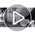Halloween Ghost Face Plastic Cups 16oz Disposable Party Drinkware - 60 Pcs Variation of Ghost Face
