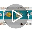 Teal Sequin Table Runner 12x108 Inch 5-Piece Set - Party & Wedding Decor
