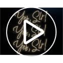 Yes Sir Neon Sign Motivational Quote LED Wall Decor - Warm White, 17.5 x 7.8 Inches - Variation: Yes Sir Warm White
