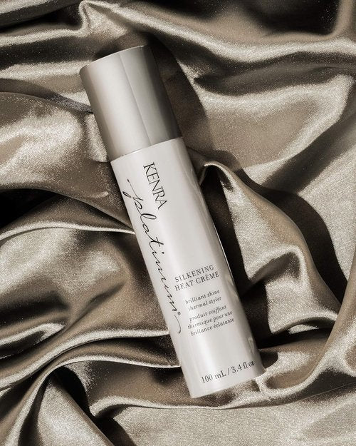 Kenra Platinum Silkening Heat Crème - Brilliant Shine Thermal Styler | Reduces Hot Tool Passes 50% | 3.4 fl. Oz