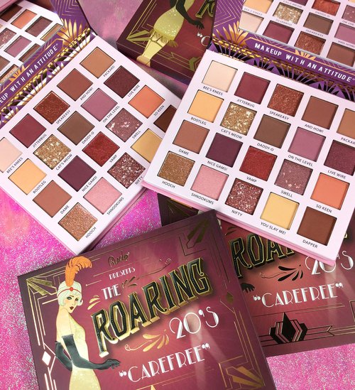 RUDE Roaring 20’s Eyeshadow Palette | Bold, Velvety Matte & Shimmer Shades for Vintage Glam Looks | Blendable, High-Pigment, Vegan & Cruelty-Free Makeup Palette [Carefree]